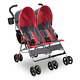 35 Pound Side By Side Double Convenience Stroller Toddler Infant With Canopy Gray