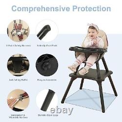 6 in 1 Baby High Chair, Convertible Highchair for Babies and Toddlers, Kids Lear