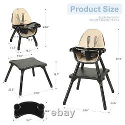 6 in 1 Baby High Chair, Convertible Highchair for Babies and Toddlers, Kids Lear