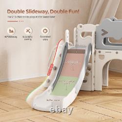 8 in 1 Kid Slide Toddler Slide for Toddlers Age 1-8 Indoor/Outdoor Baby Climber