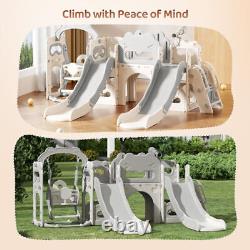 8 in 1 Kid Slide Toddler Slide for Toddlers Age 1-8 Indoor/Outdoor Baby Climber