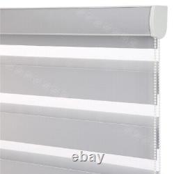 85% Blackout Dual Zebra Roller Blinds Shades Sheer or Privacy 63 to 65W x 69H