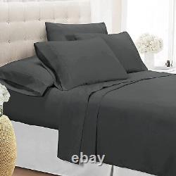 950 Thread Count Soft Egyptian Cotton Gray Solid SHEET SET & ALL SIZE BEDDING'S