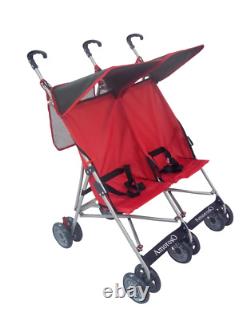 Amoroso Lightweight Red Twin Umbrella Stroller