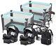 Baby Double Stroller Frame With 2 Car Seats 2 Playards Bag Twins Travel Combo