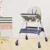 Baby High Chair Portable Highchair Widen Seat With Double Layer Tray, Toddlers