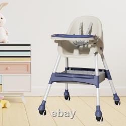 Baby High Chair Portable Highchair Widen Seat with Double Layer Tray, Toddlers