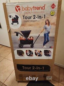 Baby Mars Red Tour 2-in-1 Stroller Wagon Mode Plus 2 Cup Holders Safety Harness