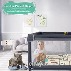 Baby Playpen with Mat, Playpen for Babies and Toddlers, Large Baby Play Yard for