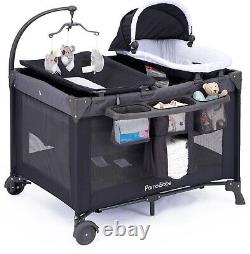Baby Stroller With Car Seat Playard Combo Travel System Set Large Storage Basket