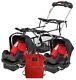 Baby Trend Double Stroller With 2 Car Seats Diaper Bag Newborn Red Travel Combo