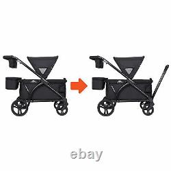 Baby Trend Expedition 2 in 1 Push or Pull Stroller Wagon Plus with Canopy, Black