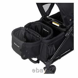 Baby Trend Expedition 2 in 1 Push or Pull Stroller Wagon Plus with Canopy, Black