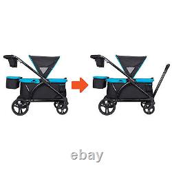 Baby Trend Expedition Push or Pull Stroller Wagon Plus with Canopy Blue (Open Box)