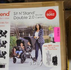 Baby Trend Sit N' Stand Double Stroller 2.0 DLX with 5 Point Safety Harness Sealed