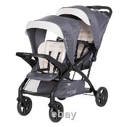 Baby Trend Sit N' Stand Double Stroller 2.0 DLX with5 Point Harness, Magnolia(Used)