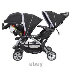 Baby Trend Sit-N-Stand Twin Tandem 2-Seat Double Stroller, Stormy (Open Box)