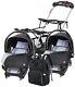 Baby Trend Twins Combo Travel System Double Stroller Frame With 2 Car Seats Bag