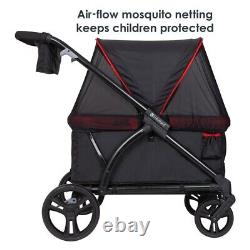 Baby Trend Ultimate Mars Red Tour 2-in-1 Push Pull Stroller Wagon With large ratch