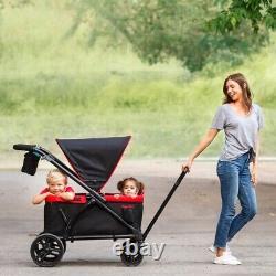 Baby Trend Ultimate Mars Red Tour 2-in-1 Push Pull Stroller Wagon With large ratch