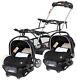Baby Trend Unisex Double Stroller Frame With 2 Car Seats Twins Combo Travel Set