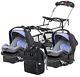 Baby Trend Universal Double Stroller Frame With 2 Car Seats Diaper Bag Combo Set