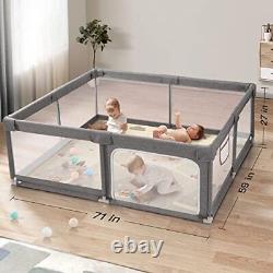Baby playpen with mat Play pens for Babies and Toddlers Foldable Baby gate pl