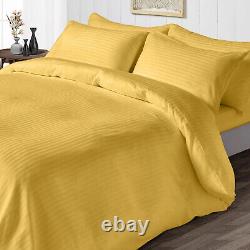 Beautiful Duvet Covers 1000 TC OR 1200 TC 100% Cotton Select Item Gold Stripes