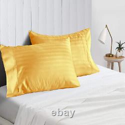 Beautiful Duvet Covers 1000 TC OR 1200 TC 100% Cotton Select Item Gold Stripes