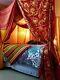 Bed Canopy Curtains Boho In Stock King Queen Size Bohemian Red Gold Yellow Boho