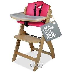 Beyond Junior Wooden High Chair with Tray. The Perfect Adjustable Baby Hig