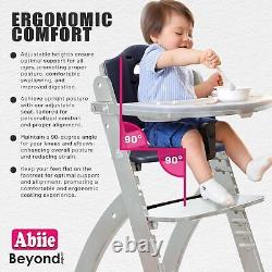 Beyond Junior Wooden High Chair with Tray. The Perfect Adjustable Baby Hig