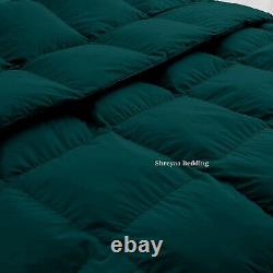 Branded Down Alternative Comforter+Sheet Set Full Size Hunter Green Solid