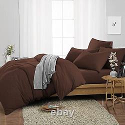 Branded Duvet Collection Egyptian Cotton Select Size & TC Brown Solid Color