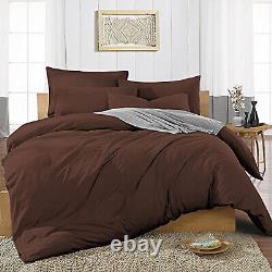Branded Duvet Collection Egyptian Cotton Select Size & TC Brown Solid Color