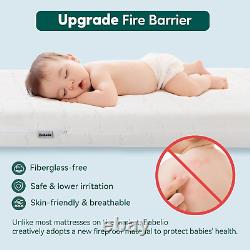 Breathable Crib Mattress, Dual-Sided Memory Foam Toddler Mattress, Waterproof Ba