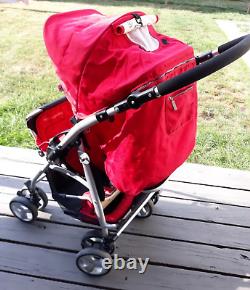 Bumbleride Stroller Compact Reversible handle Red Lightweight Bottle holder