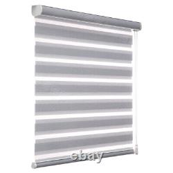 CUSTOM CUT Light Filtering Dual Horizontal Blind Zebra Shade Roller Blind