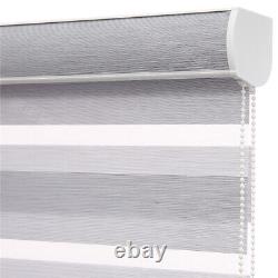 CUSTOM CUT Light Filtering Dual Horizontal Blind Zebra Shade Roller Blind