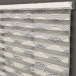 Classic Design Pattern Zebra Blinds Curtain Double Layer Roller Shades