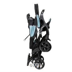 Coche Para Bebes Doble Asiento Baby Twin Stroller Double Seat Solid Blue NEW