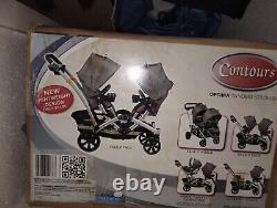 Contours Tandem Optima Double Stroller Face to Face for Infants Graphite Gray