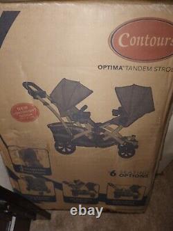 Contours Tandem Optima Double Stroller Face to Face for Infants Graphite Gray