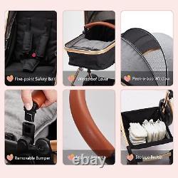 Convertible Baby Stroller Foldable Pushchair Newborn Reversible Bassinet Pram US