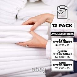 Cotton Rich Percale Hotel Pillowcase, Flat Sheet, Fitted Sheet Set Collection