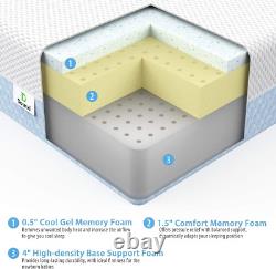 Crib Mattress, Dual Sided Comfort Memory Foam Toddler Bed Mattress, Triple-Layer