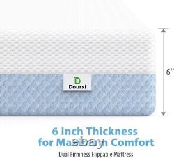 Crib Mattress, Dual Sided Comfort Memory Foam Toddler Bed Mattress, Triple-Layer