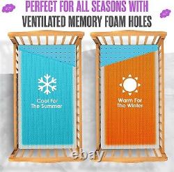 Crib Mattress Dual Sided Cooling Memory Foam (52 28 5.5) Certified Firm