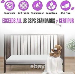 Crib Mattress Dual Sided Cooling Memory Foam (52 28 5.5) Certified Firm