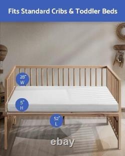 Crib Mattress & Toddler Mattress, Dual-Sided Standard Size Crib Mattress
